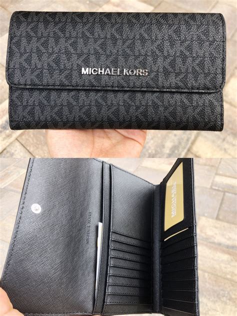 michael kors black women's wallet|michael kors wallet women's sale.